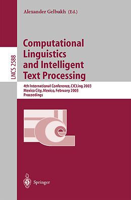 E-Book (pdf) Computational Linguistics and Intelligent Text Processing von 