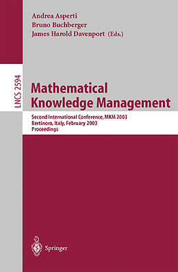 E-Book (pdf) Mathematical Knowledge Management von 