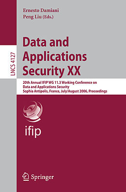Kartonierter Einband Data and Applications Security XX von 