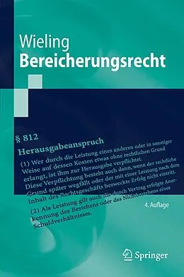 E-Book (pdf) Bereicherungsrecht von Hans Josef Wieling