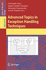 Couverture cartonnée Advanced Topics in Exception Handling Techniques de 