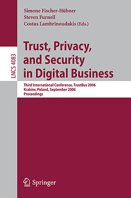 Kartonierter Einband Trust and Privacy in Digital Business von 