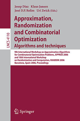Kartonierter Einband Approximation, Randomization, and Combinatorial Optimization. Algorithms and Techniques von 