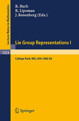 eBook (pdf) Lie Group Representations I de 