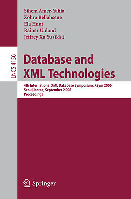 Kartonierter Einband Database and XML Technologies von 