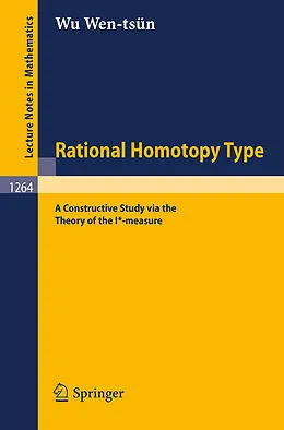 E-Book (pdf) Rational Homotopy Type von Wen-Tsün Wu