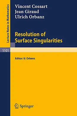 E-Book (pdf) Resolution of Surface Singularities von Vincent Cossart, Jean Giraud, Ulrich Orbanz
