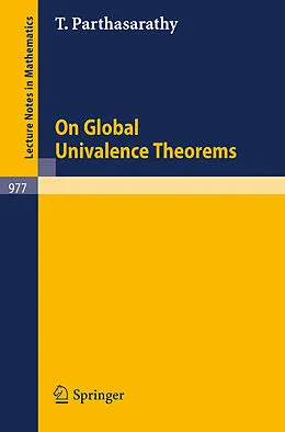 E-Book (pdf) On Global Univalence Theorems von T. Parthasarathy