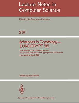 E-Book (pdf) Advances in Cryptology - EUROCRYPT '85 von 