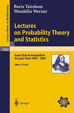 eBook (pdf) Lectures on Probability Theory and Statistics de Boris Tsirelson, Wendelin Werner