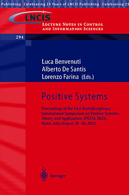 Kartonierter Einband Positive Systems: Theory and Applications von 