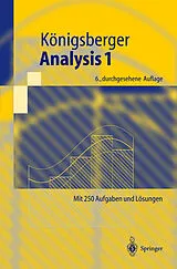 Kartonierter Einband Analysis 1 von Konrad Königsberger