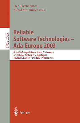 Kartonierter Einband Reliable Software Technologies -- Ada-Europe 2003 von 