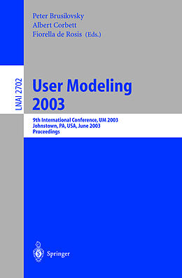 Kartonierter Einband User Modeling 2003 von 