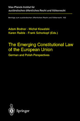 Livre Relié The Emerging Constitutional Law of the European Union de 