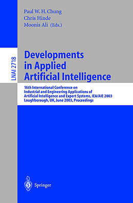 Kartonierter Einband Developments in Applied Artificial Intelligence von 