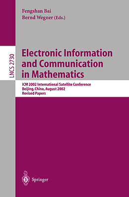 Kartonierter Einband Electronic Information and Communication in Mathematics von 