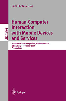 Kartonierter Einband Human-Computer Interaction with Mobile Devices and Services von 