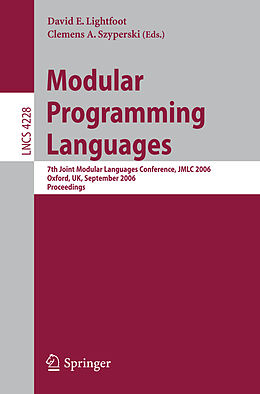 Kartonierter Einband Modular Programming Languages von 