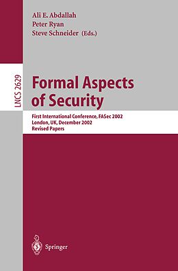 E-Book (pdf) Formal Aspects of Security von 
