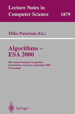 Kartonierter Einband Algorithms - ESA 2000 von 