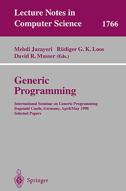 Kartonierter Einband Generic Programming von 