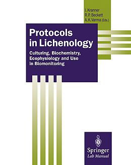 Couverture cartonnée Protocols in Lichenology de 