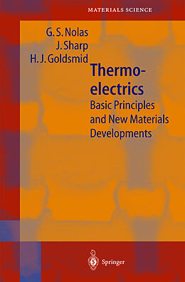 Livre Relié Thermoelectrics de G. S. Nolas, J. Goldsmid, J. Sharp