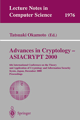 Kartonierter Einband Advances in Cryptology - ASIACRYPT 2000 von 