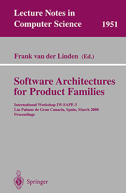 Kartonierter Einband Software Architectures for Product Families von 