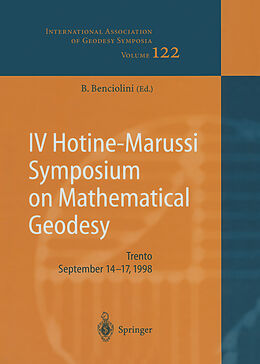 Livre Relié IV Hotine-Marussi Symposium on Mathematical Geodesy de 