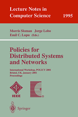 Couverture cartonnée Policies for Distributed Systems and Networks de 