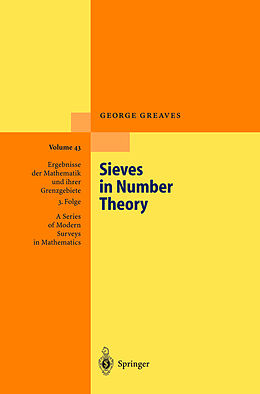 Livre Relié Sieves in Number Theory de George Greaves