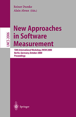 Couverture cartonnée New Approaches in Software Measurement de 