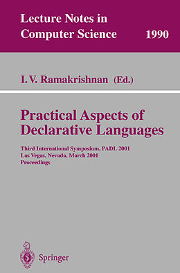 Couverture cartonnée Practical Aspects of Declarative Languages de 