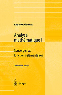 Couverture cartonnée Analyse mathématique I de Roger Godement