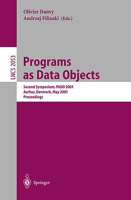 Kartonierter Einband Programs as Data Objects von 