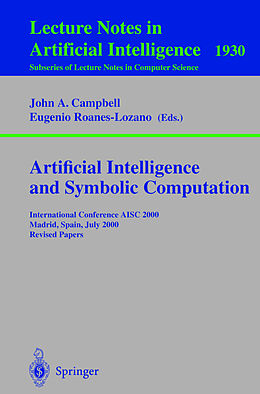 Kartonierter Einband Artificial Intelligence and Symbolic Computation von 