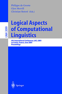 Kartonierter Einband Logical Aspects of Computational Linguistics von 