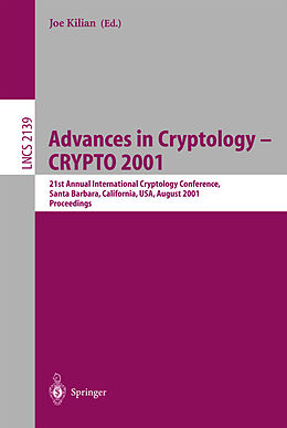 Kartonierter Einband Advances in Cryptology - CRYPTO 2001 von 