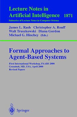 Kartonierter Einband Formal Approaches to Agent-Based Systems von 