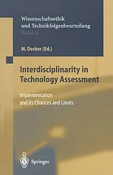 Fester Einband Interdisciplinarity in Technology Assessment von