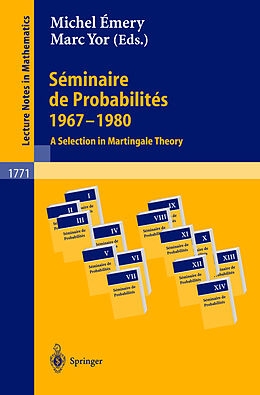 Couverture cartonnée Séminaire de Probabilités 1967-1980 de 