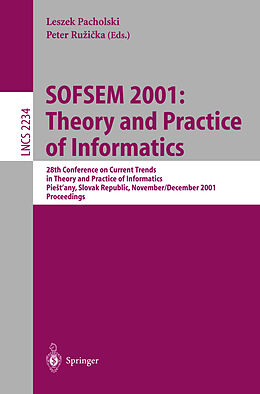 Kartonierter Einband SOFSEM 2001: Theory and Practice of Informatics von 