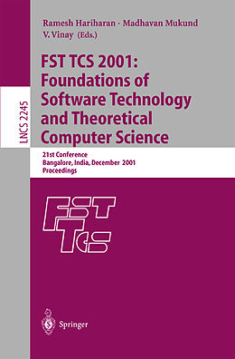 Kartonierter Einband FST TCS 2001: Foundations of Software Technology and Theoretical Computer Science von 