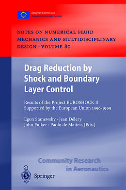 Livre Relié Drag Reduction by Shock and Boundary Layer Control de 