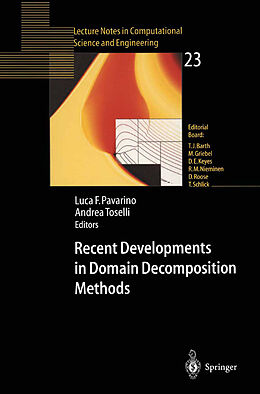 Kartonierter Einband Recent Developments in Domain Decomposition Methods von 
