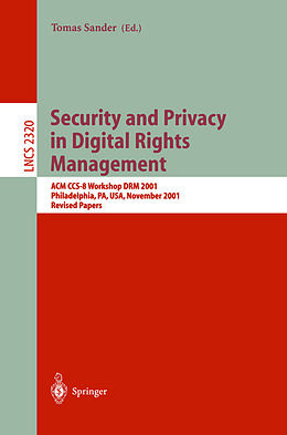 Kartonierter Einband Security and Privacy in Digital Rights Management von 