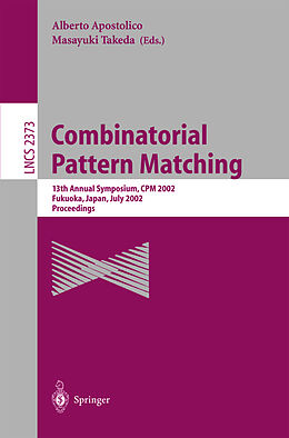 Kartonierter Einband Combinatorial Pattern Matching von 