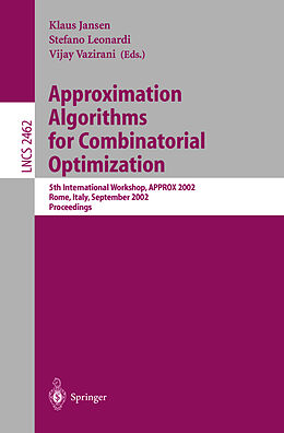 Kartonierter Einband Approximation Algorithms for Combinatorial Optimization von 